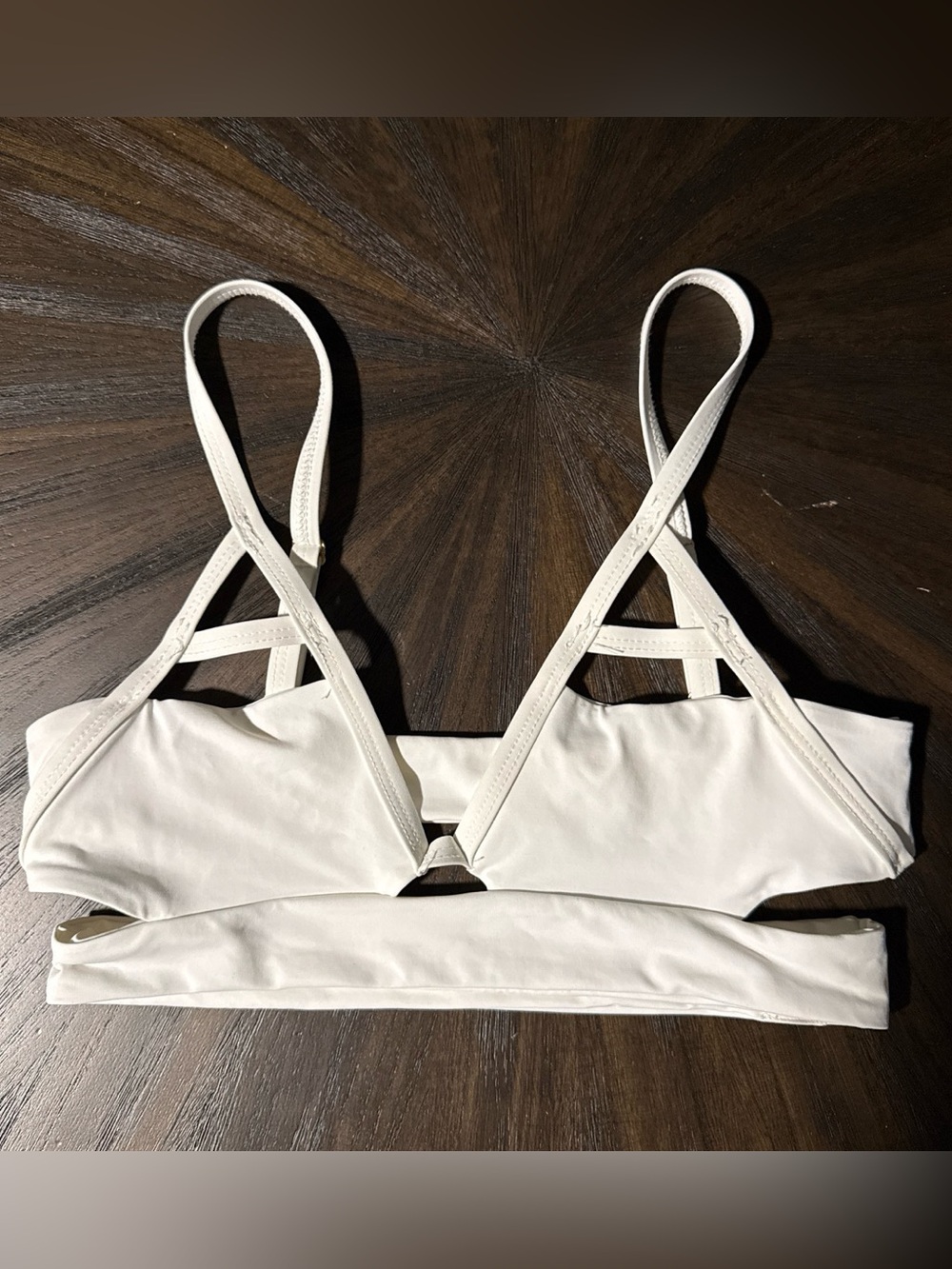 Tavik White Strappy Bralette with Double Strap Detail